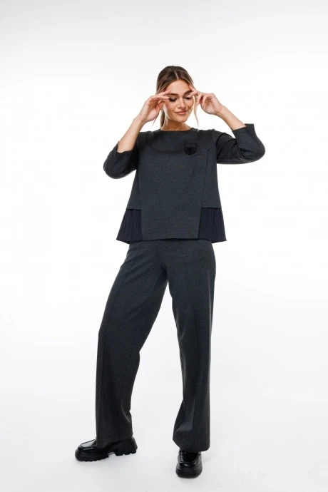 Блузка NikVa н399-2 графит #1