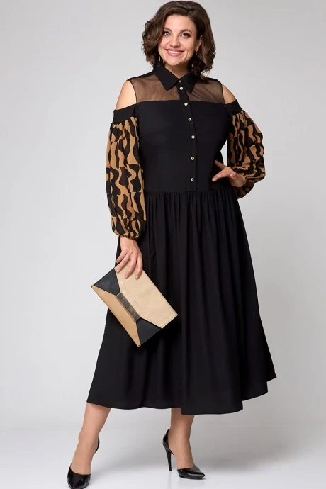 Длинное платье с принтом EVA GRANT 7216 #1