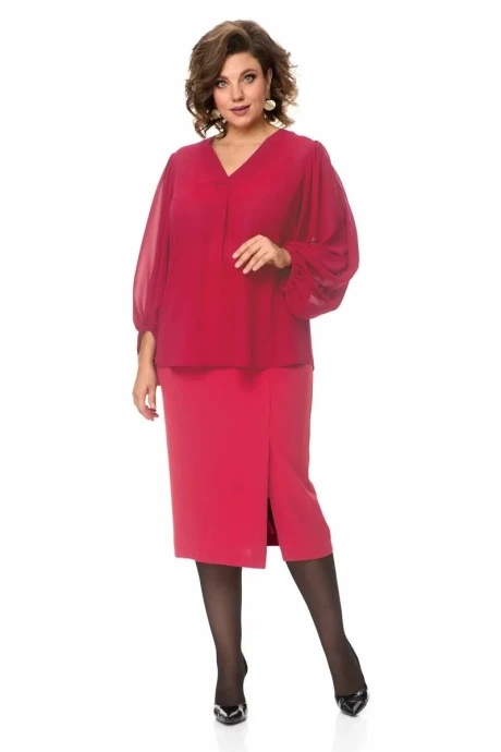 Юбочный костюм Anastasia 1049 коралл #1