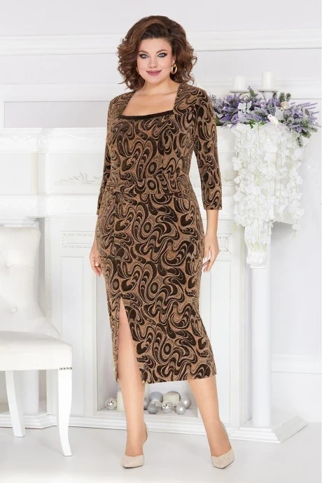 Вечернее платье с принтом Mira Fashion 5349-2 #1