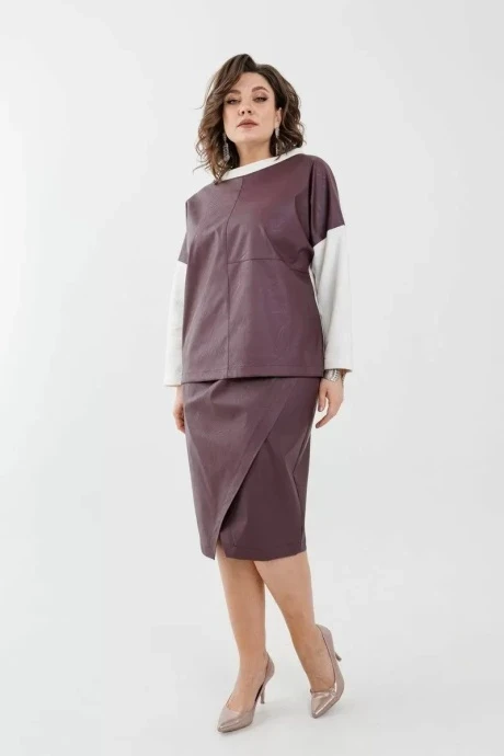 Юбочный костюм *Распродажа Anelli 1262 слива #1