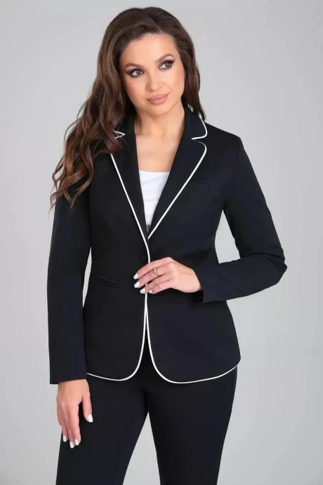 Жакет (пиджак) *Распродажа LeNata 11333 темно синий #1