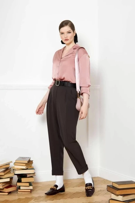 Брюки VIZANTI 9202 коричневая клетка #1