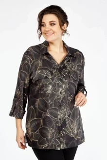 Блузка Элль-стиль 2198/3а графит принт