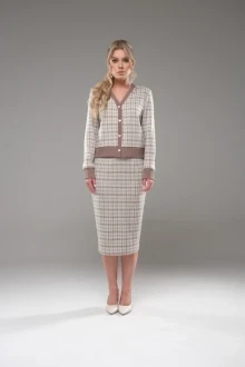 Юбочный костюм Галеан-стиль 903-1 беж двойка