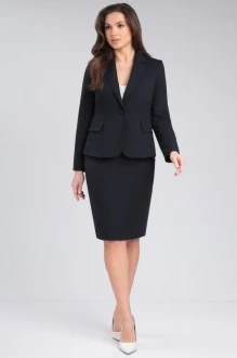 Юбочный костюм LeNata 20401 темно синий двойка