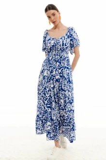 Платье из вискозы ELLETTO LIFE 1015 сине-белый