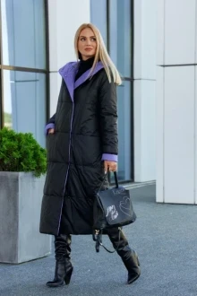 Пальто *Распродажа Azzara 3118Ф фиолетово-черный