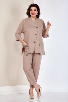 Брючный костюм Anastasia 1086 кофейный двойка