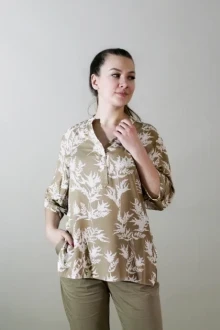 Блузка из вискозы Arisha 2057 кофейный