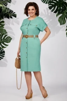 Льняное платье Bagira 950 бирюза