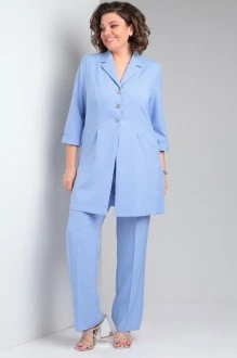 Брючный костюм Vilena Fashion 957 голубой двойка