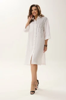 Льняное платье MALI 424-012 белый