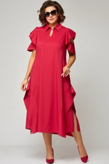 Хлопковое платье EVA GRANT 7297 красный