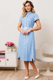 Платье из вискозы Мода-Юрс 2757 голубая полоска