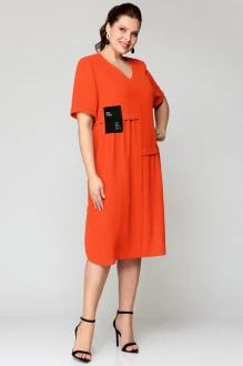 Хлопковое платье Мишель Стиль 1194 оранжевый