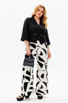 Брючный костюм Michel Chic 1375 черный, черно-белый
