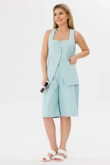 Костюм с шортами AmberaStyle 2073 бирюза двойка