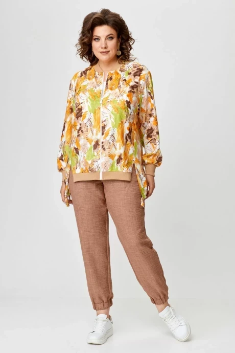 Брючный костюм Anastasia Mak 1198 коричневый двойка #1