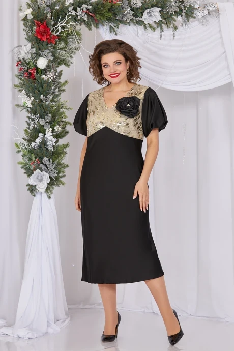 Вечернее атласное платье Mira Fashion 5496-3 #1