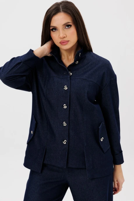 Джинсовый жакет (пиджак) Ma Cherie 1148 темно-синий #1