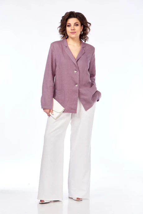 Платье Diamant 2061 лаванда +белый #1