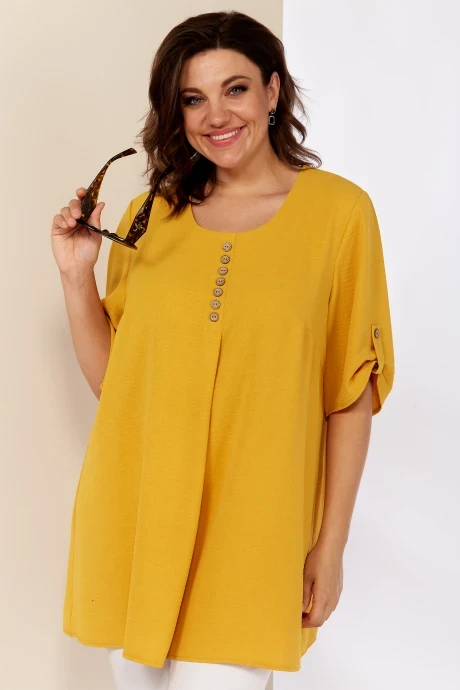 Блузка *Распродажа Shetti 4053 горчица #1