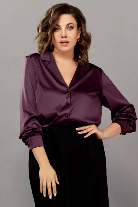 Блузка *Распродажа Ольга Стиль 911 марсала #1