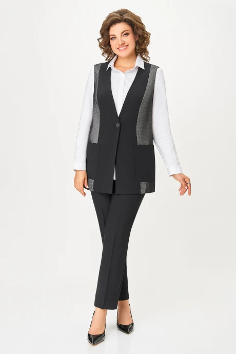 Брючный костюм *Распродажа Дали 5776.2 чёрный с серым #1