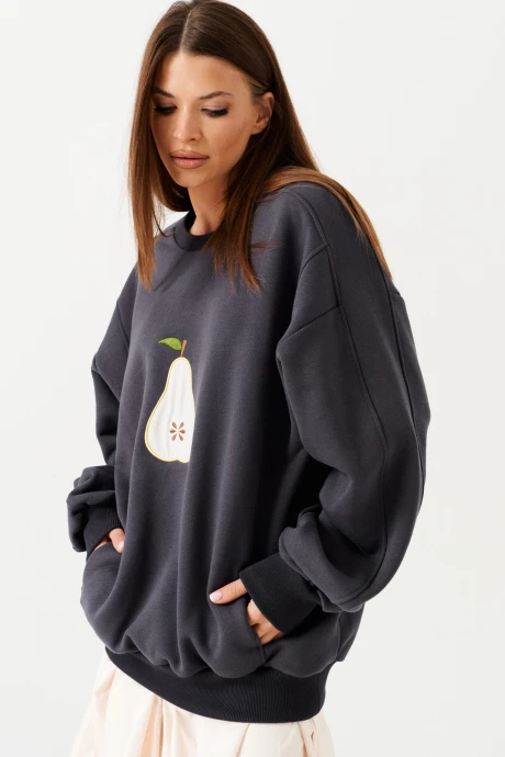 Джемпер (кофта) ELLETTO LIFE 3887 тёмно-серый #1