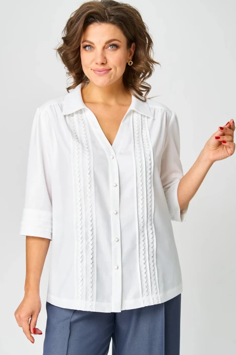Блузка *Распродажа ANDINA CITY 5033-25 белый #1