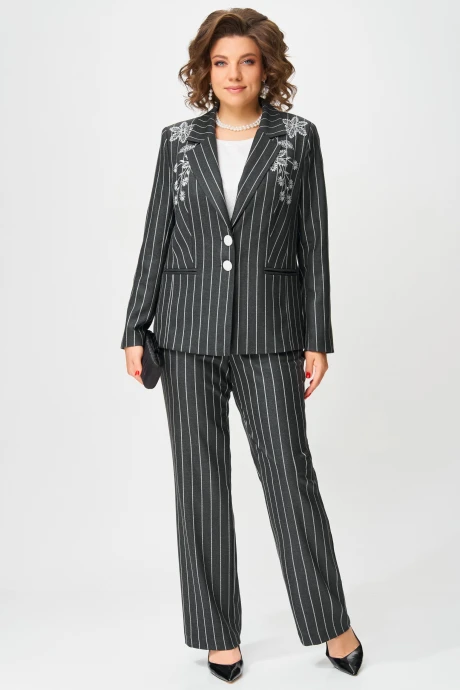 Брючный костюм FITA 4104 темный графит тройка #1