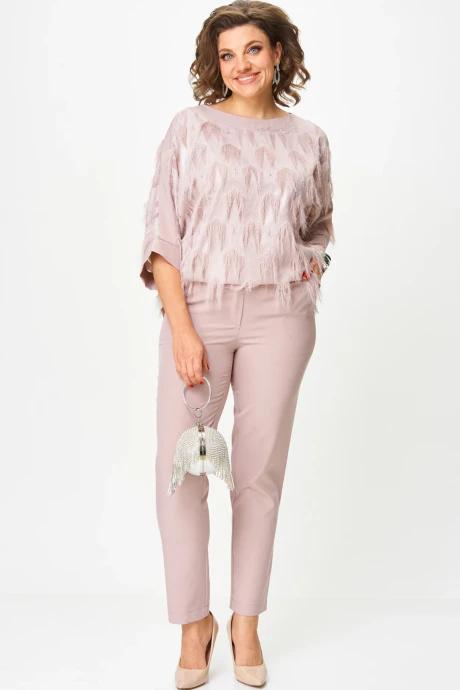 Брючный костюм Michel Chic 1435 пыльная роза #1