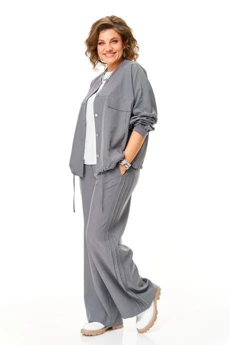 Брючный костюм Карина Делюкс 1368 серый #1