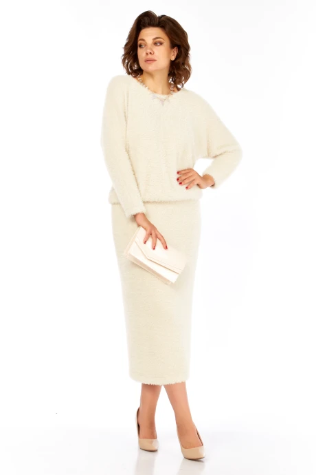 Юбочный костюм Bagira 1067 Молочный двойка #1