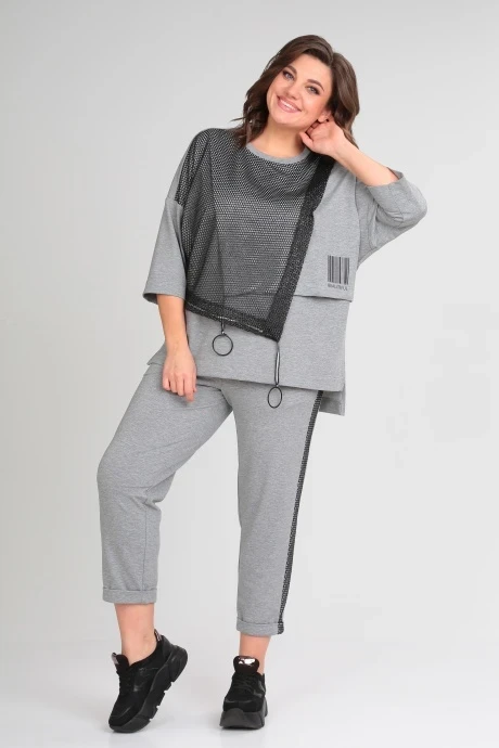 Спортивный костюм *Распродажа Michel Chic 1329/1 серый двойка #1