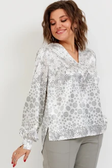 Блузка BegiModa 4142 Круги на белом