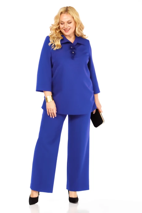 Брючный костюм Vilena Fashion 1109 василек двойка #1