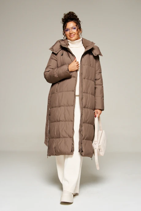 Пальто Beautiful&Free 8014 молочный шоколад #1