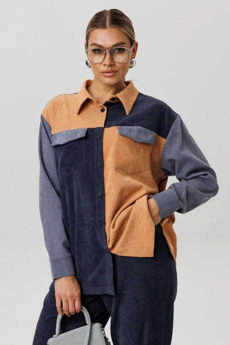 Рубашка Anelli 1748 Глубина ночи #1