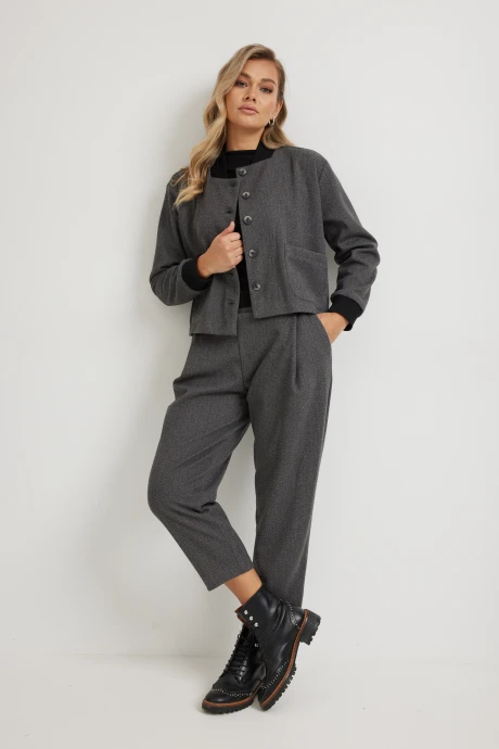 Брюки Mirolia 1275 серая ёлочка #1