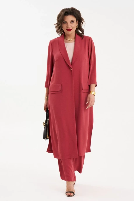 Брючный костюм *Распродажа Almirastyle 417 красный двойка #1