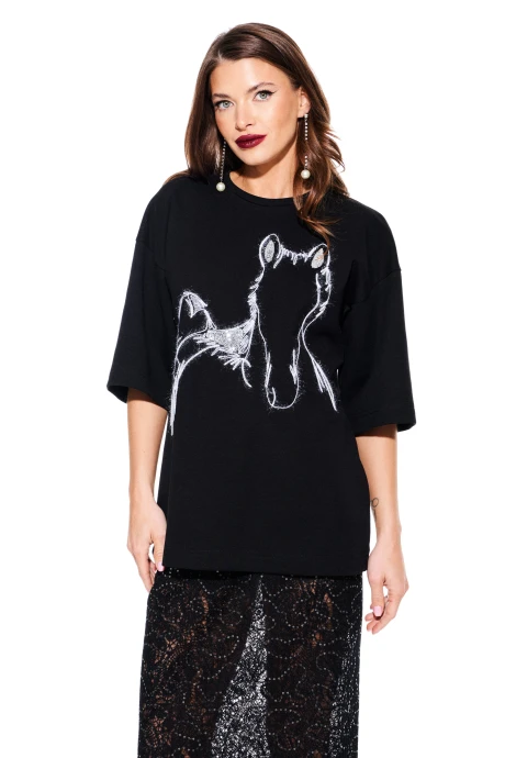 Джемпер (кофта) ELLETTO LIFE 3938 чёрный #1