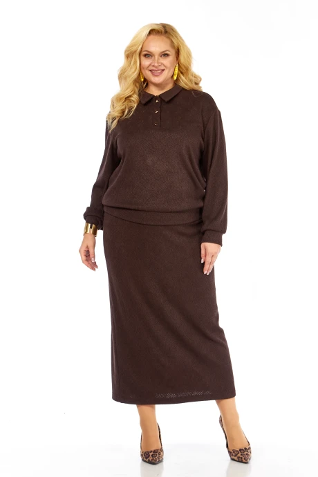 Юбочный костюм Bagira 1083 шоколад двойка #1