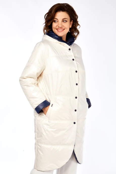 Пальто *Распродажа Diamant 1928 бежево-синий #1