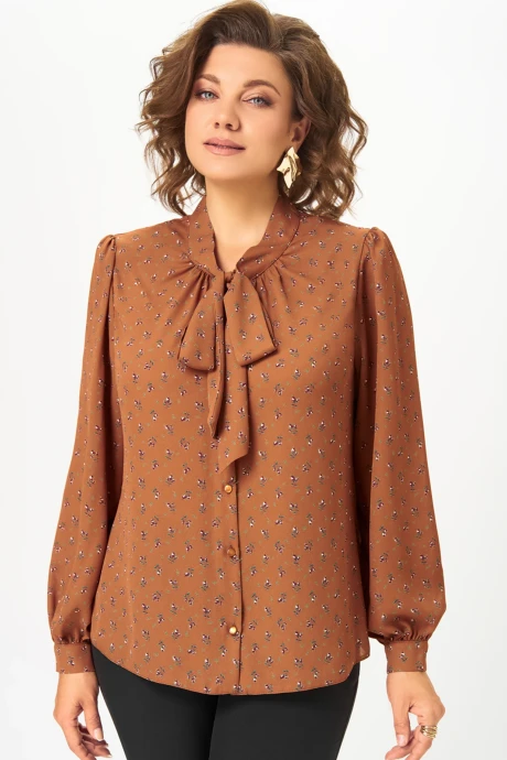 Блузка Дали 7011 коричневая #1