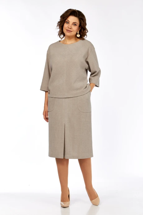 Юбочный костюм Элль-стиль 2441 бежевый #1
