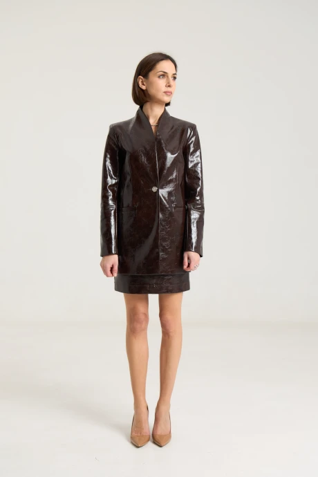 Юбочный костюм The name 2467 шоколад двойка #1