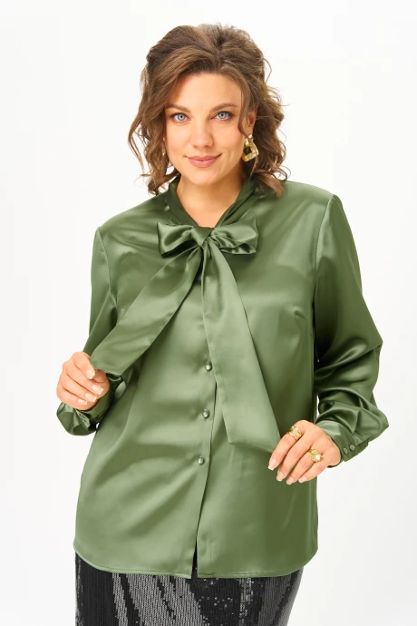 Блузка ANDINA CITY 5042-25 оливка #1