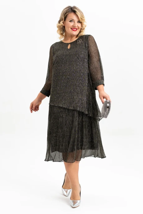 Платье ALGRANDA (Novella Sharm) 4110-1 Черный, Золото #1